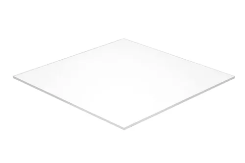 Falken Design Lámina acrílica de plexiglás, color blanco opaco, 3/8 pulgadas de grosor, 10 x 10 pulgadas