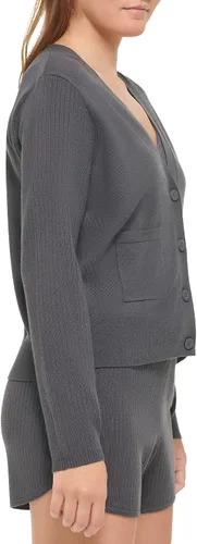 Miniatura 3 de Calvin Klein Suéter con botones y bolsillo frontal para mujer