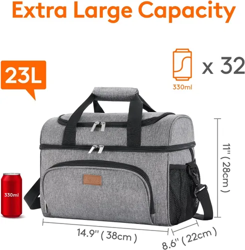 Miniatura 2 de Lifewit - Bolsa térmica aislada, hielera grande impermeable para 32/48 latas, bolsa de hielo portátil ligera de doble capa con lados suaves