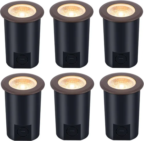 Miniatura 13 de Paquete de 6 luces LED de pozo de 9 W de CLOUDY BAY, luces de paisaje, 2700K/3000K/3500K/4000K/5000K seleccionables, iluminación de bajo voltaje