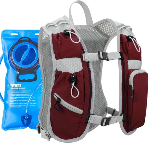Miniatura 12 de Chaleco de correr para mujeres y hombres, mochila de hidratación para correr, chaleco para corredores, chaleco de hidratación, con soporte frontal