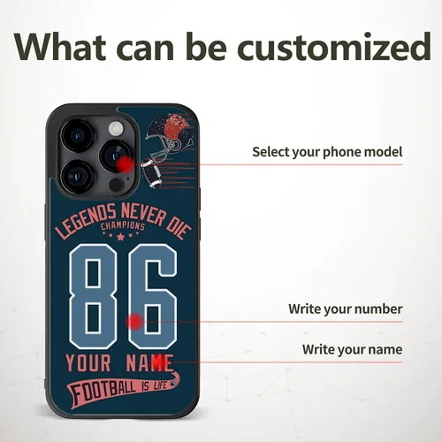 Miniatura 5 de Fundas personalizadas para teléfono con nombre de número, diseño de leyendas para iPhone 11 12 13 14 Pro Max Plus Mini X Xs Xr Samsung A02 A10 A13