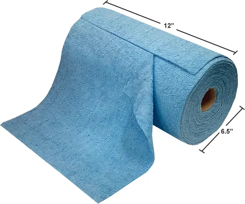 Miniatura 4 de Eurow Rollo de paño de microfibra para desgarro, alternativa a la toalla de papel reutilizable, lavable hasta 50 veces, sin pelusas, sin rayas