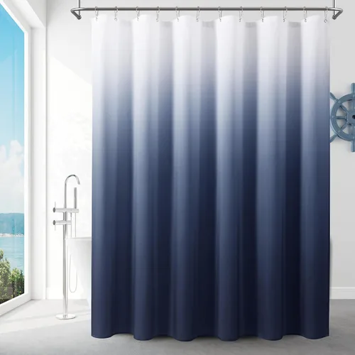 Miniatura 25 de Cortina de ducha para compartimento pequeño negra para hombres, 36 pulgadas de ancho, juego de cortinas de baño gris, cortinas geométricas estrechas