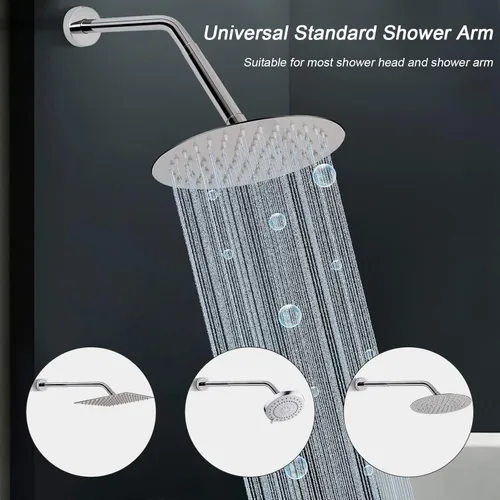 Miniatura 6 de Brazo de extensión de cabezal de ducha HarJue, salida de agua de extensión de ducha - rebaja la existente, extensión de tubo de ducha para baño