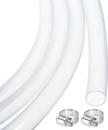 Miniatura 10 de MECCANIXITY 1 m de tubo de silicona transparente de goma de 1/4" ID 5/16" OD tubo de plástico manguera de aire flexible para elaboración de cerveza