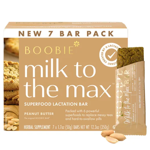 Miniatura 13 de Boobie Bar - Barra de lactancia con mantequilla de maní y superalimento para madres lactantes para aumentar el suministro de leche #1 Barra