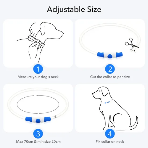 Miniatura 6 de Colaseeme Collar de perro con luz LED, 1 unidad recargable por USB, TPU brillante, luz de seguridad para perros pequeños, medianos y grandes, no Azul