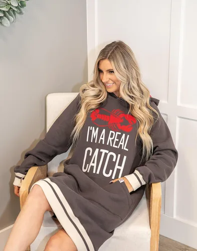 Miniatura 17 de Lazy One Sudadera con capucha de gran tamaño, ropa de dormir cómoda, vestido de suéter para mujer
