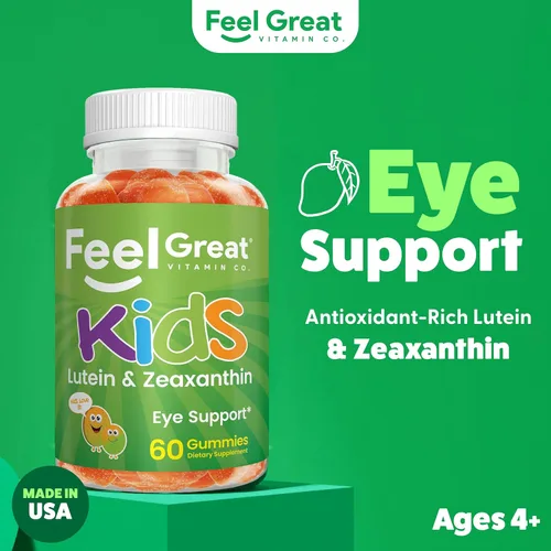 Miniatura 2 de Feel Great Kids - Vitaminas gomosas para ojos Vitaminas esenciales para los ojos luteína y zeaxantina Vitaminas veganas para ojos con sabor a