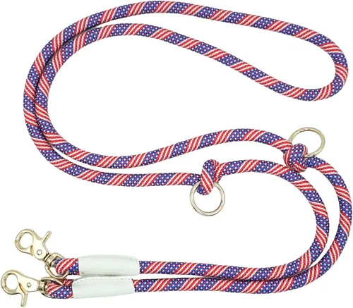 Miniatura 10 de Correa de perro manos libres de 7 pies, correa de cintura de cuerda de nailon para perros caminar correr Verde salvia