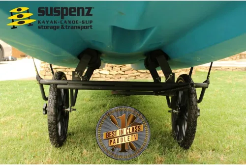 Miniatura 4 de Suspenz Carro de transporte de canoa para kayak, carrito de transporte todoterreno con ruedas sin aire y soporte no planas, capacidad de carga