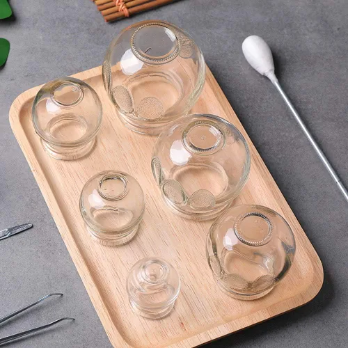Miniatura 6 de Juegos de terapia de ventosas, 14 ventosas gruesas de vidrio de acupuntura china para profesionales, para masajear la espalda y aliviar la fatiga