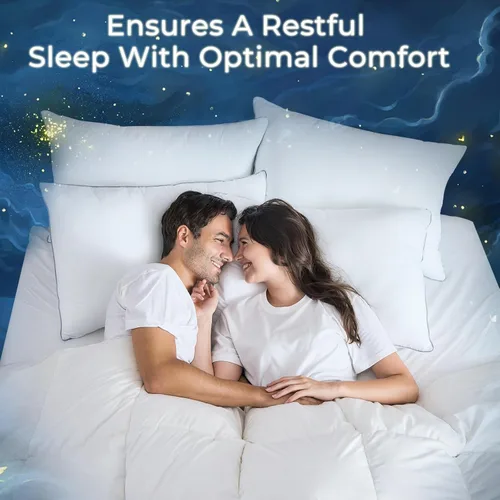 Miniatura 6 de Sasttie Almohada estándar, almohada individual de tamaño matrimonial para personas que duermen de lado, espalda y boca abajo, relleno alternativo
