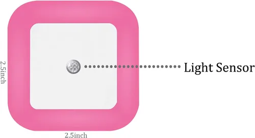 Miniatura 4 de Paquete de 4 luces LED rojas de 0.5 W para dormir (tenue/no demasiado brillante), luz nocturna de pared enchufable con sensor de luz automático