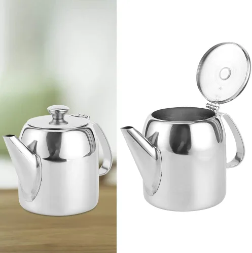 Miniatura 5 de Tetera de acero inoxidable, tetera de vidrio Ea, tetera turca, jarra de café térmica de acero inoxidable, cafetera de boquilla corta fría