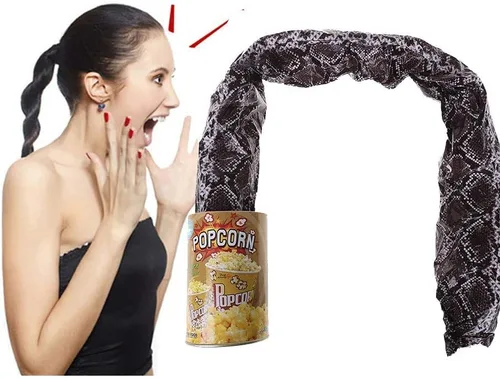 Miniatura 4 de The Potato Chip Snake Can Jump Spring Snake Toy Gift April Fool Day Halloween Party Decoración Bromas en una lata, broma de regalo de broma