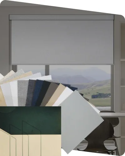 Miniatura 17 de Yoolax - cortinas enrollables motorizadas sin cenefa Vinilo opaco gris claro