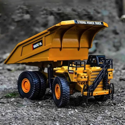 Miniatura 7 de Gemini&Genius Camión volquete de juguete para niños, juguete de vehículo de construcción de aleación a escala 1:60, descargable de sitios Camión
