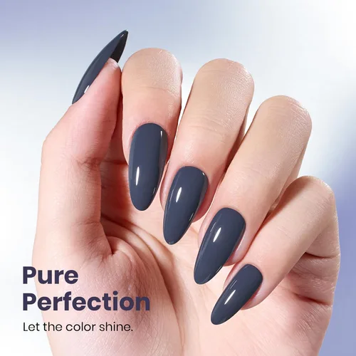 Miniatura 580 de Beetles - Esmalte de uñas de gel marrón – 0.5 onzas líquidas de esmalte de gel marrón oscuro, lámpara LED UV para uñas, regalo de manicura para I
