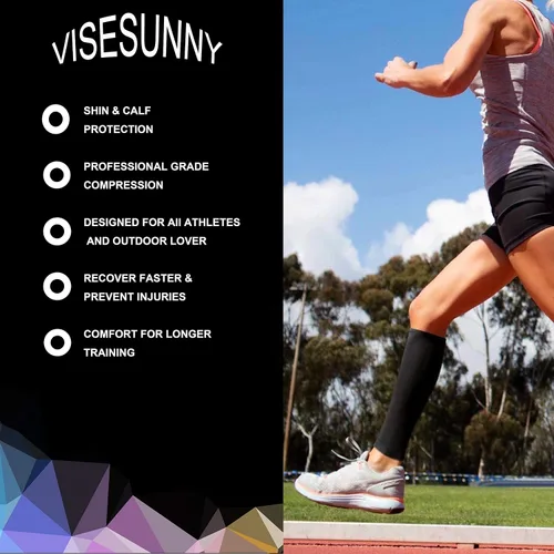 Miniatura 4 de Mangas deportivas de compresión para hombres y mujeres, los mejores calcetines de compresión sin pies para correr, enfermeras, recuperación