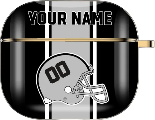 Miniatura 17 de Funda personalizada para casco de fútbol americano con nombre y número para AirPods Pro de 3ª generación Pro 2 (2019 2021 2022) Funda protectora