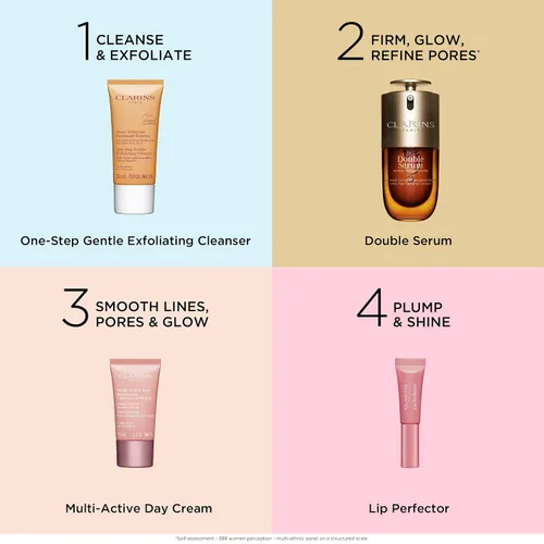 Miniatura 5 de Clarins DOBLE SÉRUM Suero Facial Antienvejecimiento Visiblemente Reafirma, Suaviza, Aumenta la Radiancia y Refina los Poros Hidratación 24H