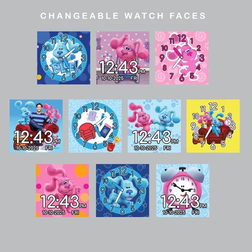 Miniatura 5 de Accutime Blues Clues - Reloj inteligente con pantalla táctil de aprendizaje educativo para niños, niñas, niños pequeños, cámara para selfies