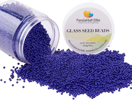 Miniatura 12 de PandaHall Elite - 6000 cuentas de semillas de vidrio 11/0, cuentas redondas opacas de color blanco para la cintura, cuentas espaciadoras de 0.079