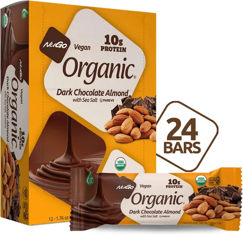 Miniatura 11 de Nugo Chocolate negro doble orgánico, 0.35 oz de proteína vegana, sin gluten, 24