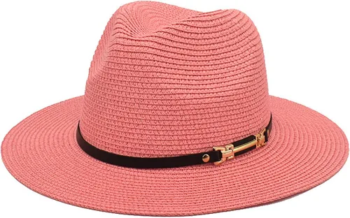 Miniatura 13 de Moda Primavera Verano Protector Solar Cap Pearl Accesorios Sombrero de Sol Ala Ancha Retro Jazz Top Hat Mujer Sombrero de paja
