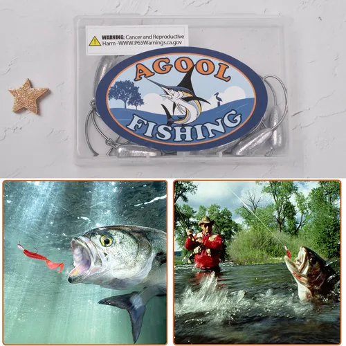 Miniatura 6 de Ganchos de cabeza de plantilla de pesca, 12/24 piezas de ganchos de cabeza de tubo para pesca de lubina, sin pintar, tubo de gota de agua, anzuelo