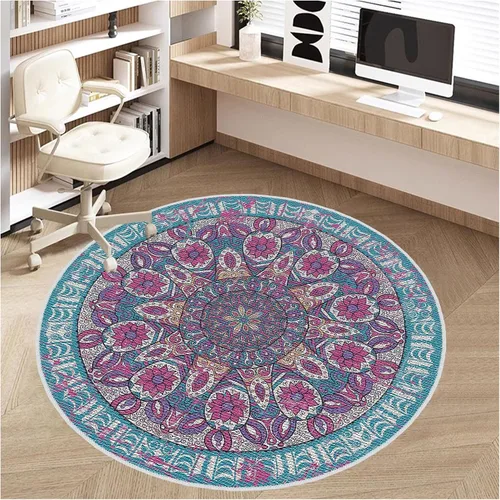 Tapete para silla de oficina para suelo de madera dura, alfombras redondas de 4 pies/48 pulgadas, protectores de suelo, alfombrilla para silla de