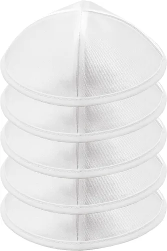 Miniatura 7 de Paquete de 5 piezas – Hq Satin/Lino/Velvet/Seda Cruda/Gamuza Kippah para hombre, sombrero Yamaka diseñado en Israel – Kippot Bulk