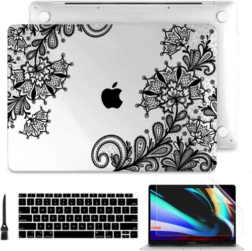 Miniatura 27 de Batianda - Carcasa rígida protectora de plástico transparente y mate para MacBook Pro (2019, 2018, 2017, 2016) de 13 pulgadas, modelo A2159, A1989