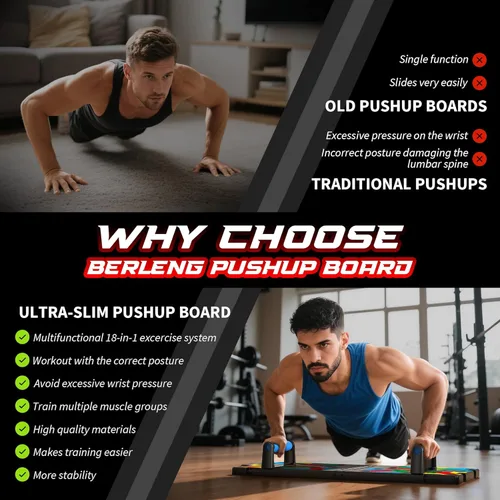 Miniatura 5 de IUT Solid Push Up Board 15 in 1 Home Workout Equipment Multi-Functional Pushup Stands System Fitness Floor Chest Muscle Exercise Professional M11