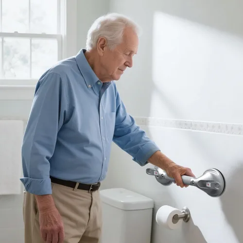 Miniatura 8 de DAILYLIFE Barras de agarre para bañeras y duchas, asas de ducha de 17 pulgadas con ventosa para ancianos, barra de agarre de seguridad para ducha