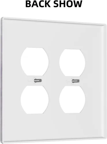 Miniatura 721 de Placa Decorativa de Pared de Granja Rústica con Cuerno de Madera para Puerta de Granero 1 Banda Duplex Cubiertas de Toma Eléctrica Soltera