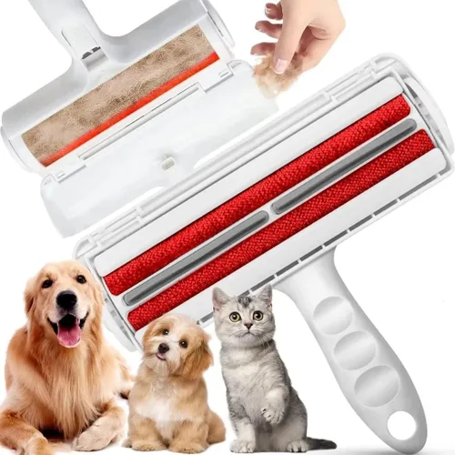 Removedor de pelo de mascotas y rodillo de pelusa reutilizable – Removedor de pelo de gatos y perros para muebles, sofá, alfombra, ropa y ropa de