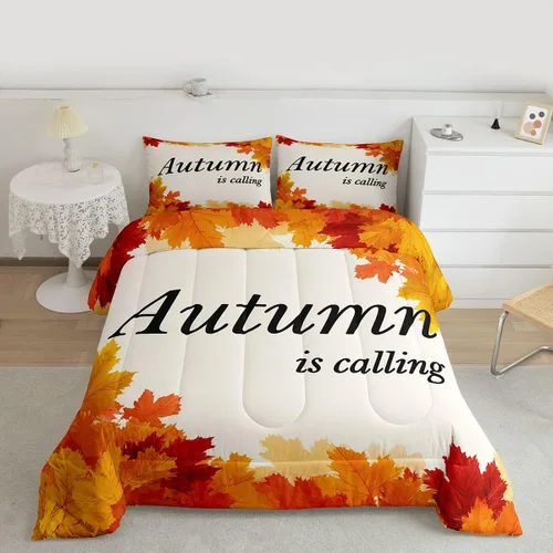 Miniatura 9 de Juego de edredón de calabaza para niños, con estampado de calabaza, estilo Halloween, juego de ropa de cama para niños, juego de ropa de cama
