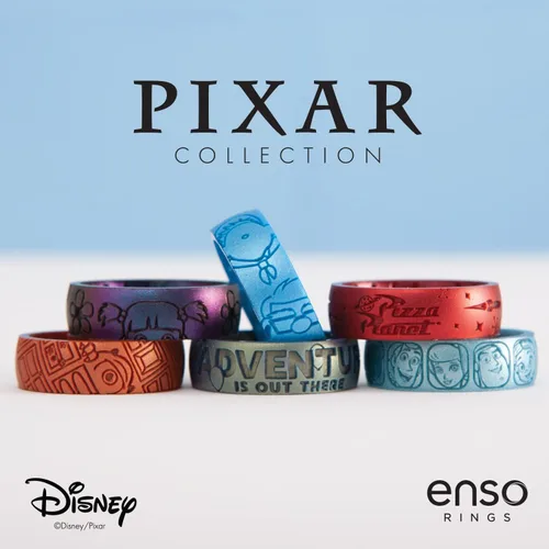Miniatura 2 de Enso Rings Colección Disney Pixar - Anillos clásicos de silicona grabados - Diseño cómodo y flexible - 0.260 in de ancho y 0.069 in de grosor