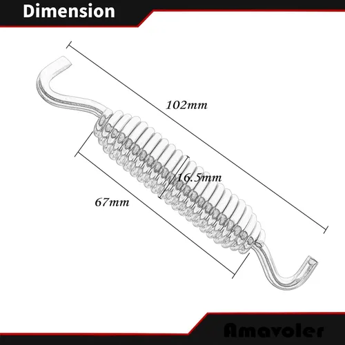 Miniatura 2 de 3.7" Chrome Jiffy Stand Kickstand Spring se adapta a Harley Sportster Softail Super Glide Touring (2 piezas cromado)