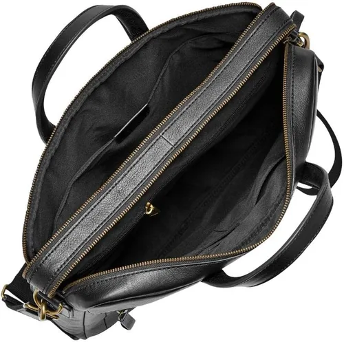Miniatura 4 de Fossil Haskell - Maletín de cuero o tela para hombre, Black + Quinn Bifold