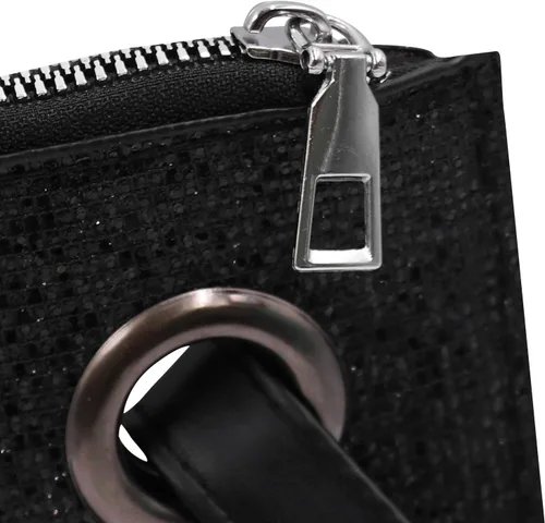 Miniatura 4 de Caviotess Bolso de mano con lentejuelas brillantes para mujer, bolso de noche con purpurina para fiesta, boda, Negro