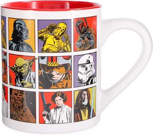 Miniatura 10 de Silver Buffalo Star Wars Boba Fett Helmet - Taza de café de cerámica, 20 onzas