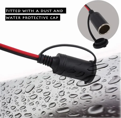 Miniatura 5 de CizEC 1 a 2 encendedor de cigarrillos de coche 16 AWG cable 12 V/24 V encendedor de cigarrillos divisor de coche, adaptador de cargador