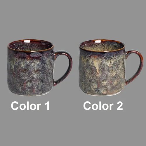 Miniatura 3 de Tazas de café de cerámica, tazas de cerámica de 12 onzas, tazas de té con asa, divertidas tazas de capuchino, aptas para lavavajillas, juego de 4