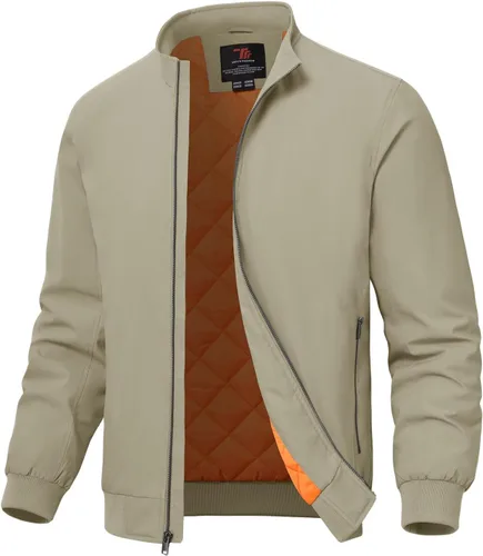 Miniatura 11 de TBMPOY Men's Winter Lightweight Bomber Jackets Water Resistant Fall Casual Windbreakers Quilted Full Zip Windproof Work Coats
