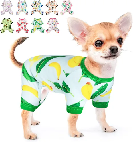 Miniatura 18 de Pijamas para perros, ropa suave y elástica para perros pequeños, hembras y niños, tamaño mediano, ropa para cachorros, ropa para cachorros, mameluco