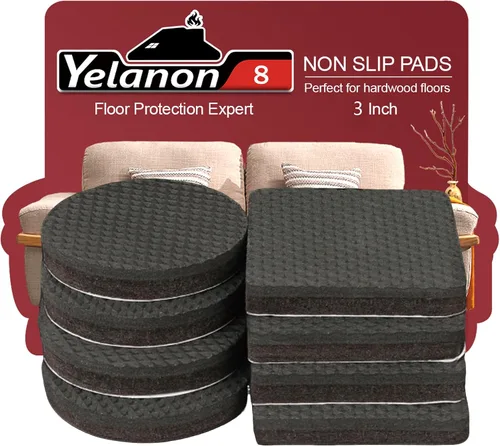 Miniatura 15 de Yelanon Almohadillas Antideslizantes para Muebles - 36 piezas de 1'' Agarraderas Antideslizantes para Patas de Muebles Pies de Goma Autoadhesivos